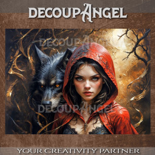 Whispering Woods – Little Red and the Black Wolf  Tissue Paper