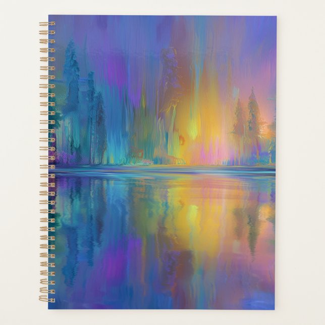 Whispering Woods, Pastel Colors, Planner (Front)