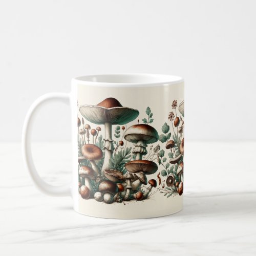 Whispering Woods Seamless Mushroom Pattern Collec Coffee Mug