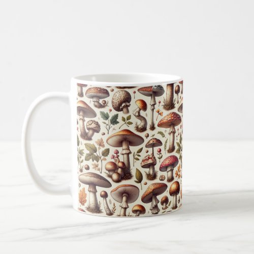 Whispering Woods Seamless Mushroom Pattern Collec Coffee Mug