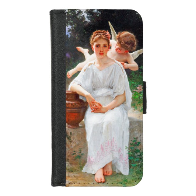 Whisperings of Love, Bouguereau iPhone Wallet Case (Front)