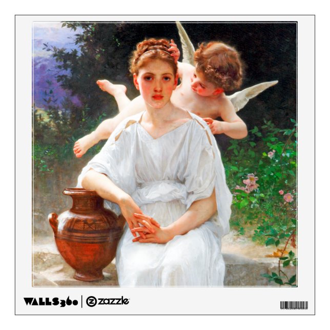 Whisperings of Love, Bouguereau Wall Decal (Front)