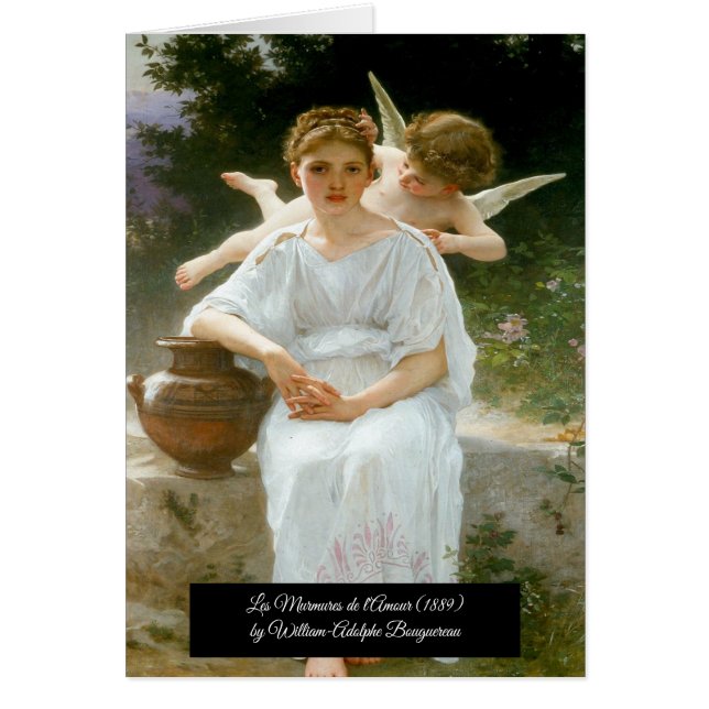 Whisperings of Love by Bouguereau Cards (Front)
