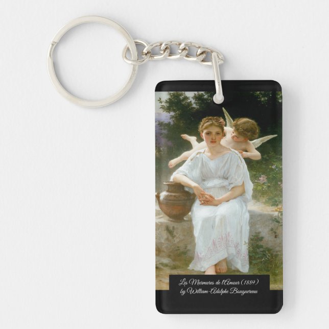 Whisperings of Love by Bouguereau Keychain (Front)