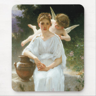 Whisperings of Love, First Reverie by Bouguereau Mouse Pad