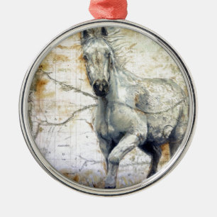 Whispers Across the Steppe Metal Ornament
