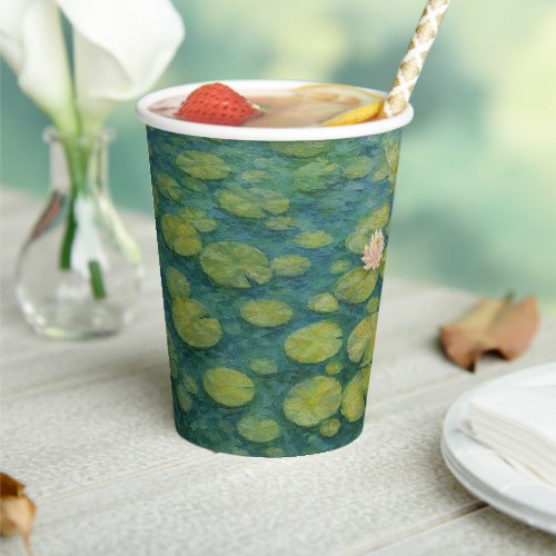 Whispers by the Lily Pond – Black Cat 12oz Paper Cups