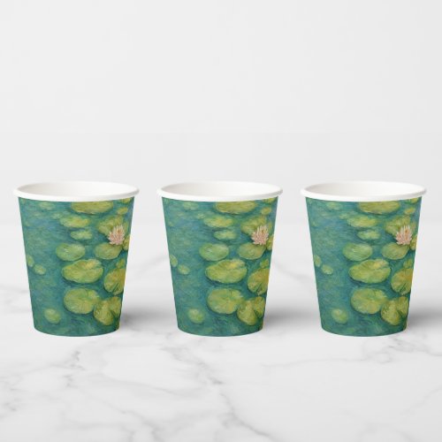 Whispers by the Lily Pond – Black Cat Paper Cup