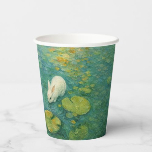 Whispers by the Lily Pond – Black Cat Paper Cup