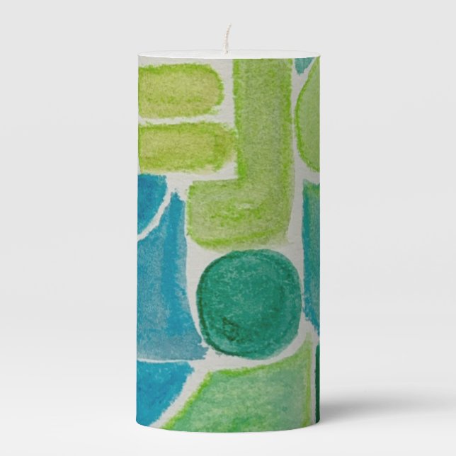 Whispers in Neocolor Pillar Candle (Front)