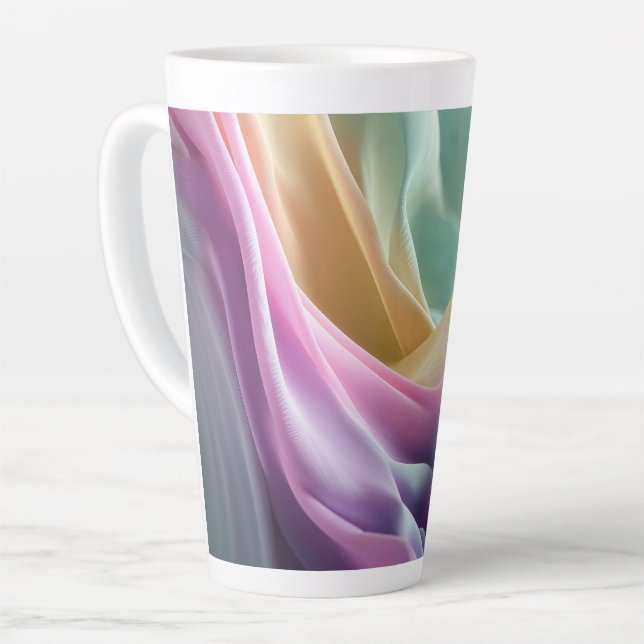 Whispers in Pastel Motion Latte Mug (Left Angle)