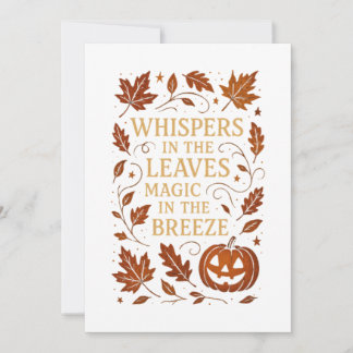 Whispers in the leaves...Fall Invitation