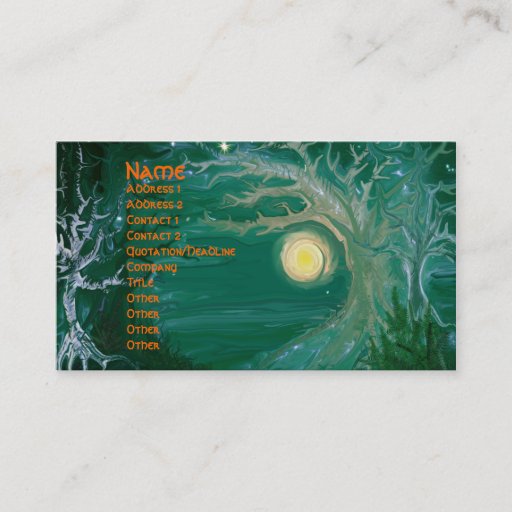 Customizable Whispers in the Night business card