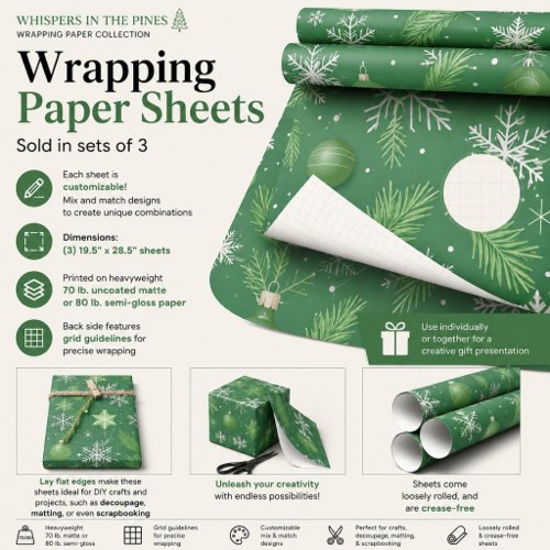 Whispers in the Pines Wrapping Paper Sheets