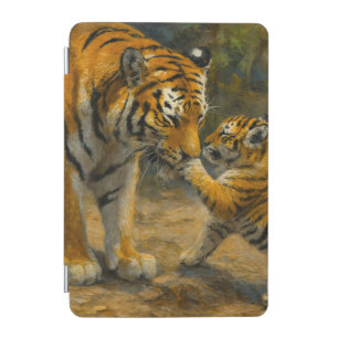 Whispers in the Wild – Tiger and Cub in Forest iPad Mini Cover