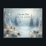 Whispers of a Winter Solstice Announcement Postcard<br><div class="desc">Announce your upcoming wedding with elegance using this customizable Save the Date card. A beautiful way to share your names, wedding date, and location, this design offers a stylish first impression for your special day. Whether you're planning a grand celebration or an intimate gathering, it's the perfect way to invite...</div>