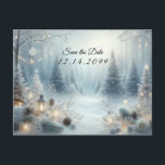 Whispers of a Winter Solstice Announcement Postcard<br><div class="desc">Announce your upcoming wedding with elegance using this customizable Save the Date card. A beautiful way to share your names, wedding date, and location, this design offers a stylish first impression for your special day. Whether you're planning a grand celebration or an intimate gathering, it's the perfect way to invite...</div>