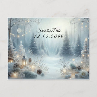 Whispers of a Winter Solstice Announcement Postcard