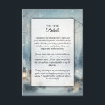 Whispers of a Winter Solstice Enclosure Card<br><div class="desc">Add a thoughtful touch to your invitation suite with this customizable event details card. Perfect for sharing important information that doesn’t fit on the main invitation, this enclosure card is ideal for including directions, accommodations, dress codes, parking details, or other helpful notes. Whether you're planning a wedding, party, or formal...</div>
