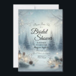 Whispers of a Winter Solstice Invitation<br><div class="desc">Set the tone for your winter celebration with this elegantly frosted invitation featuring a dreamy forest scene aglow with soft lantern light and freshly fallen snow. Muted blues, silvers, and whites create a serene and magical backdrop, perfect for cozy gatherings and sophisticated seasonal events. The tranquil landscape evokes warmth, wonder,...</div>
