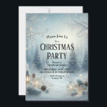Whispers of a Winter Solstice Invitation<br><div class="desc">Set the tone for your winter celebration with this elegantly frosted invitation featuring a dreamy forest scene aglow with soft lantern light and freshly fallen snow. Muted blues, silvers, and whites create a serene and magical backdrop, perfect for cozy gatherings and sophisticated seasonal events. The tranquil landscape evokes warmth, wonder,...</div>