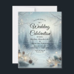 Whispers of a Winter Solstice Invitation<br><div class="desc">Invite your guests to a celebration wrapped in winter magic with these enchanting wedding invitations from the Whispers of a Winter Solstice collection. Featuring a serene snow-covered forest adorned with glowing lanterns, twinkling lights, and delicate frost-kissed branches, this design captures the ethereal beauty of a winter wonderland. Perfect for elegant...</div>