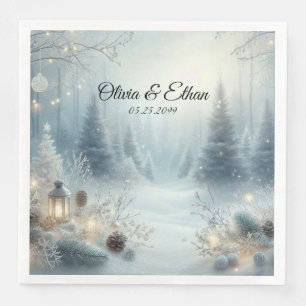 Whispers of a Winter Solstice Paper Dinner Napkins