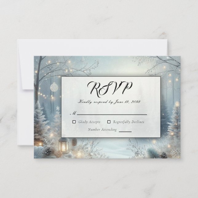 Whispers of a Winter Solstice RSVP Card (Front)