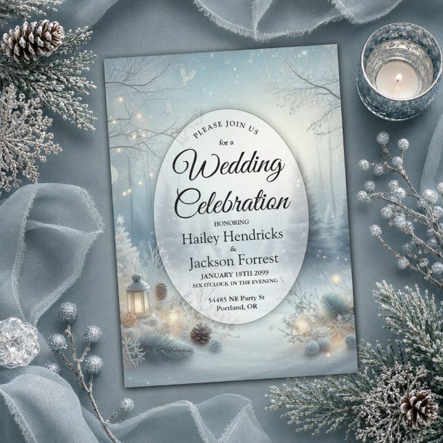 Whispers of a Winter Solstice Wedding Invitation (Creator Uploaded)