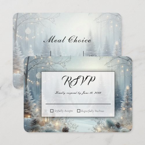 Whispers of a Winter Solstice Wedding RSVP Card
