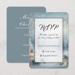 Whispers of a Winter Solstice Wedding RSVP Card