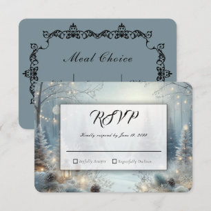 Whispers of a Winter Solstice Wedding RSVP Card