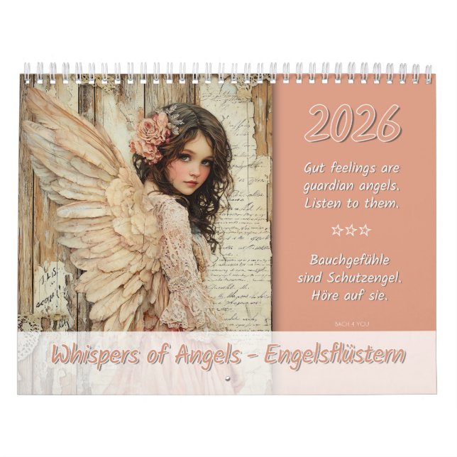 Whispers of Angels – Engelsflüstern 2026 Calendar (Cover)
