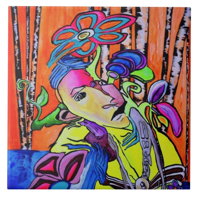 Whispers of Color — Limited Edition  Ceramic Tile (Front)