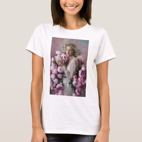 Whispers of Elegance The Graceful Portrait T_Shirt