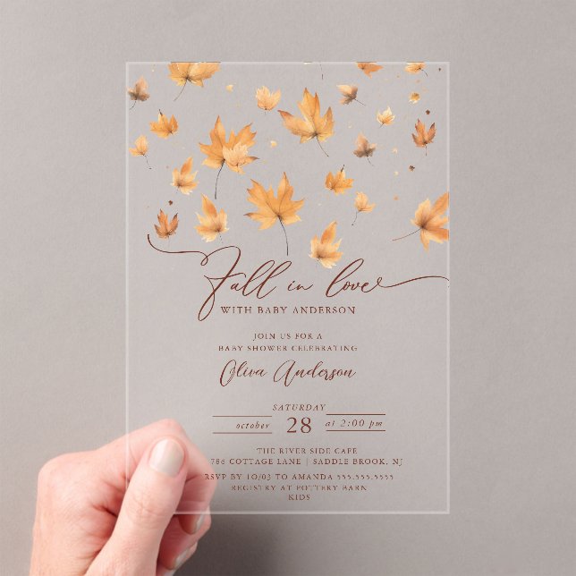 Whispers of Fall Baby Shower Invitation (Insitu (Handheld))