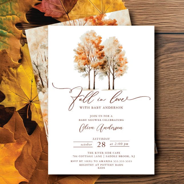 Whispers of Fall Baby Shower Invitation (Creator Uploaded)