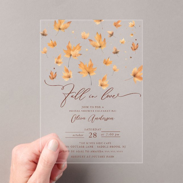 Whispers of Fall Bridal Shower Invitation (Insitu (Handheld))
