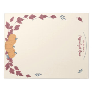 Whispers Of Fall Unlined Notepad