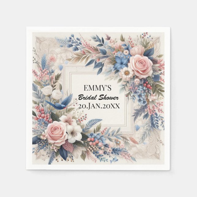 Whispers of Forever Bridal Shower Napkins (Front)