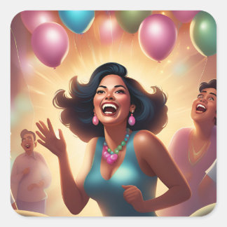 Whispers of Joy Square Sticker