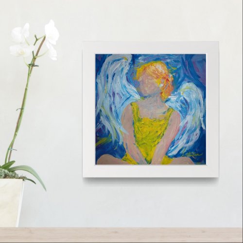 Whispers of Love Angel Painting Framed Art
