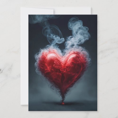 Whispers of Love Heart Made of Smoke Holiday Card