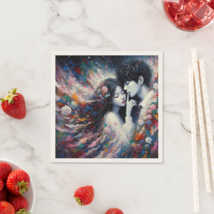 Whispers of Love Valentine Paper Napkin - Romantic