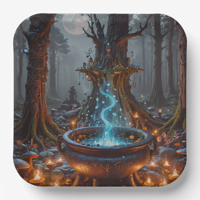 Whispers of Magic Beneath the Moon Paper Plates (Front)