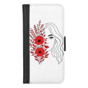 Whispers of Nature – Feminine Beauty in Bloom iPhone 8/7 Wallet Case