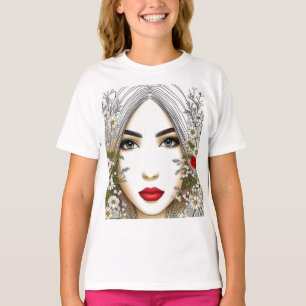 Whispers of Nature – Feminine Beauty in Bloom T-Shirt