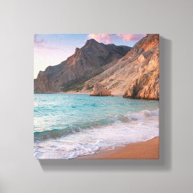 Whispers of Nature – Scenic Beach & Mountain Lands Canvas Print (Front)