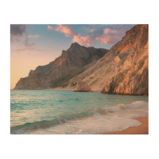 Whispers of Nature – Scenic Beach & Mountain Lands Wood Wall Art