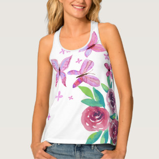 Whispers of Nature: The Elegant Dance of Roses and Tank Top